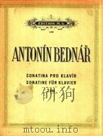 SONATINA PRO KLAVIR（1930 PDF版）