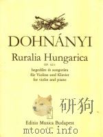 多南尼:匈牙利乡村(小提琴和钢琴)(外文) PDF电子版封面 DOHNANYI