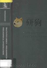 Tractatus Logico-Philosophicus Ludwig Wittgenstein Philosophical Investigations 1999 PDF电子版封面 7500426526 维特根斯坦著