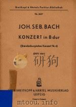 JOH.SEB.BACH KONZERT IN B DUR（ PDF版）