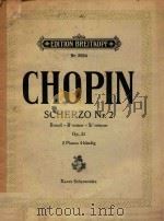 Scherzo Nr.2 B moll*Bb minor*Sib mineur Op.31 2 Pianos 4 Handig（1894 PDF版）