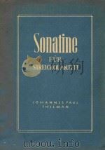 Sonatine fur Streichquartett PDF电子版封面