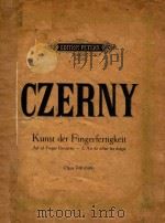 KUNST DER FINGERFERTIGKEIT 1957 PDF电子版封面 Czerny