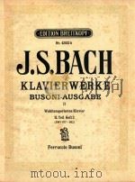 DAS WOHLTEMPERIERTE KLAVIER PDF电子版封面 ZWEITER TEIL