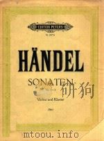 Sonaten Nr.1-3 Violine und Klavier PDF电子版封面 Handel