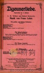 Zigeunerliebe Walzer nach Motiven der romantischen Operette 1910 PDF电子版封面 A.M.Willner