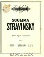 Three 3-part Inventions Piano（ PDF版）