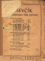 TERWERKE FUR VIOLINE PDF电子版封面 SEVCIK