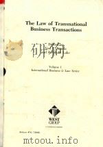 The Law of Transnational Business Transactions Volume 1（1990 PDF版）