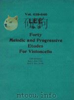 SEBASTIAN LEE OP.31 FORTY MELODIC AND PROGRESSIVE ETUDES FOR VIOLONCELLO（ PDF版）
