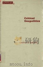 Critical Geopolitics the Politics of Writing Global Space（1996 PDF版）