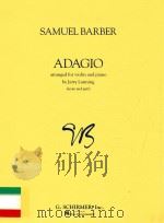 Adagio Arranged for violin and piano 1996 PDF电子版封面