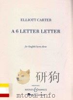 A 6 letter letter For english horn alone（1996 PDF版）