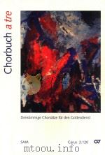 CHORBUCH A TRE DREISTIMMIGE CHORSATZE FUR DEN GOTTESDIENST PDF电子版封面