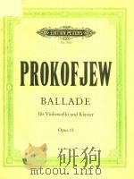 BALLADE FUR VIOLONCELLO UND KLAVIER OPUS 15（ PDF版）
