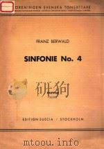 SINFONIE NO.4 PDF电子版封面 FRANZ BERWALD