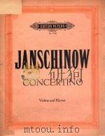 CONCERTINO IM RUSSISCHEN STIL FUR VIOLINE UND KLAVIER OP.35 PDF电子版封面 A.JANSCHINOW