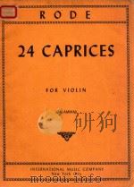 24 CAPRICES FOR VIOLIN     PDF电子版封面    RODE 