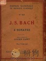 6 SONATES PDF电子版封面 J.H.BACH