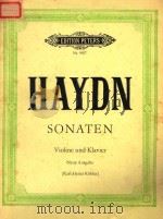 HAYDN SONATEN VIOLINE UND KLAVIER NEUE AUSGABE PDF电子版封面