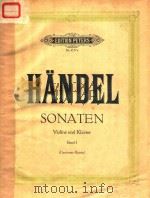 HANDEL SONATEN FUR VIOLINE MIT BEZIFFERTEN BASS     PDF电子版封面    C.F.PETERS  LEIPZIG 