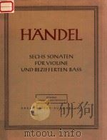 SECHS SONATEN FUR VIOLINE UND BEZIFFERTEN BASS PDF电子版封面