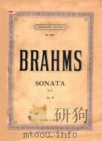 WORKS FOR VIOLIN AND PIANO PDF电子版封面 J.BRAHMS