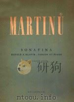 SONATINA PRO HOUSLE A KLAVIR-POUR VIOLON ET PIANO PDF电子版封面