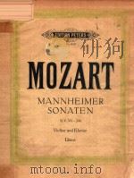 MOZART MANNHEIMER SONATEN K.V.301-306 VIOLINE UND KLAVIER（ PDF版）