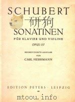 SONATINEN FUR KLAVIER UND VIOLINE OPUS 137 PDF电子版封面 FRANZ SCHUBERT