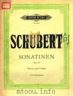 SONATINEN FUR KLAVIER UND VIOLINE OPUS 137 PDF电子版封面 SCHUBERT