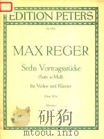 SUITE A-MOLL FUR VIOLINE UND KLAVIER OPUS 103a PDF电子版封面 MAX REGER