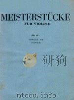 MEISTERSTUCKE FUR VIOLINE UND KLAVIER Ⅲ PDF电子版封面