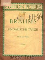 UNGARISCHE TANZE FUR KLAVIER UND VIOLINE PDF电子版封面 BRAHMS