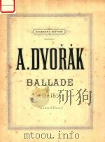 BALLADE POUR VIOLON AVEC ACCOMPAGNEMENT DE PIANO PDF电子版封面