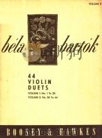 44 VIOLIN DUETS PDF电子版封面 BEKA BARTOK
