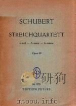 STREICHQUARTETT Opus 29 PDF电子版封面 FRANZ SCHUBERT