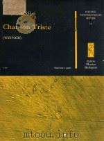 CHANSON TRISTE 1961 PDF电子版封面 CSAJKOVSZKIJ