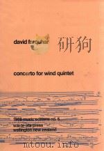 CONCERTO FOR WIND QUINET 1988 PDF电子版封面