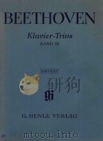 TRIOS FUR KALVIER UND VERSCHIEDENE INSTRUMENTE BAND III PDF电子版封面 BEETHOVEN
