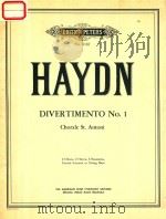 DIVERTIMENTO NO.1 CHORALE ST.ANTONI 1960 PDF电子版封面 HAYDN