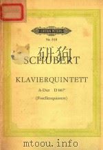 QUINTETT A-DUR PDF电子版封面 FRANZ SCHUBERT