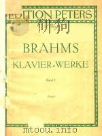 KLAVIER WERKE BAND I PDF电子版封面 BRAHMS