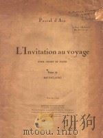 L'INVITATION AN VOYAGE POUR CHANT ET PIANO（ PDF版）