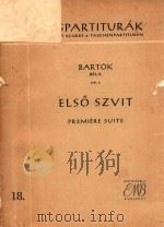 I.SZVIT NAGYZENEKARRA 1956 PDF电子版封面 BARTOK BELA