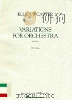 Variations for orchestra（1993 PDF版）