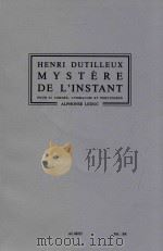 MYSTèRE DE L'INSTANT POUR 24 CORDES CYMBALUM ET PERCUSSION AL28215 1994 PDF电子版封面 9790046282157