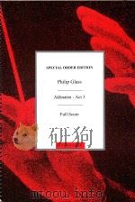 Akhnaten  -  Act 3  Full Score（1983 PDF版）