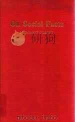 On Social Facts（1989 PDF版）