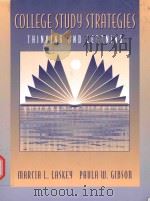 COLLEGE STUDY STRATEGIES THINKING AND LEARNING（1997 PDF版）